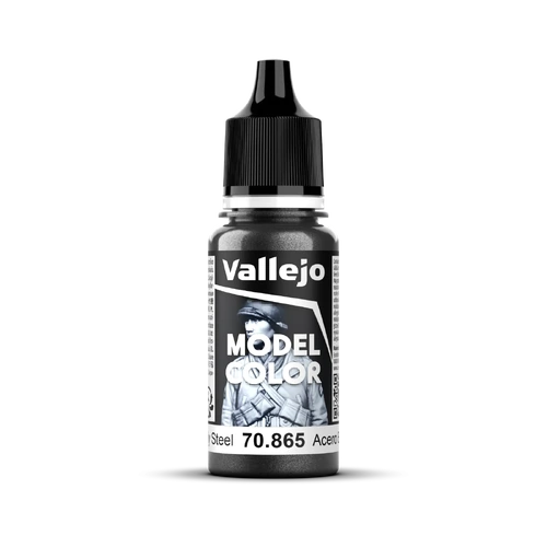 Vallejo Model Colour #196 Metallic Oily Steel 17 ml Acrylic Paint