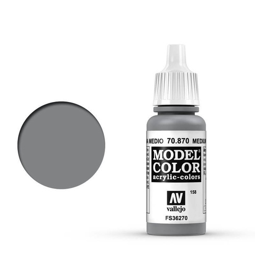 Vallejo 70870 Model Colour #158 Medium Sea Grey 17 ml Acrylic Paint