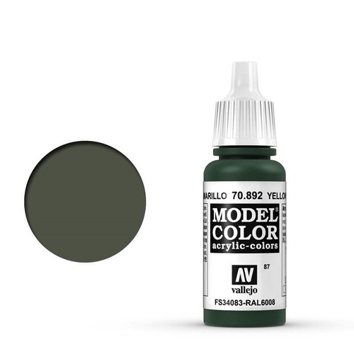 Vallejo 70892 Model Colour #087 Yellow Olive 17 ml Acrylic Paint