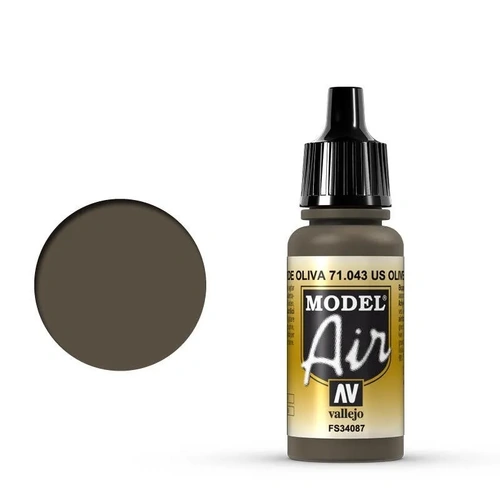 Vallejo Model Air US Olive Drab 17 ml Acrylic Airbrush Paint