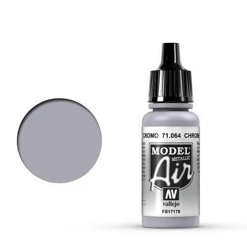 Vallejo Model Air Chrome 17 ml Acrylic Airbrush Paint