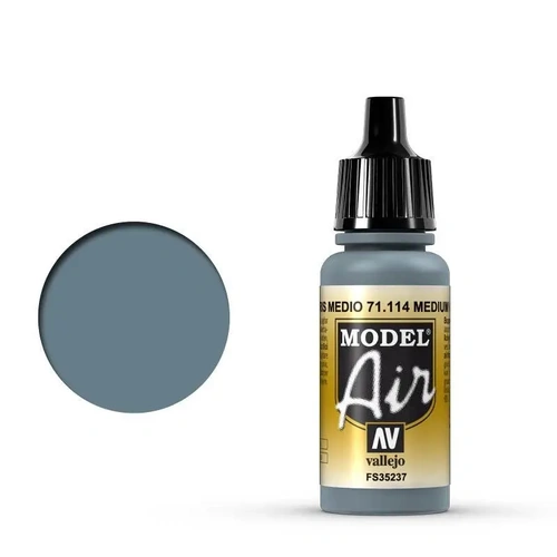 Vallejo Model Air Medium Gray 17 ml Acrylic Airbrush Paint