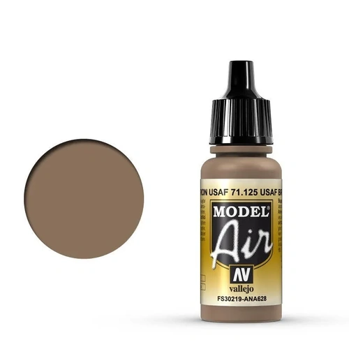 Vallejo Model Air USAF Brown 17 ml Acrylic Airbrush Paint