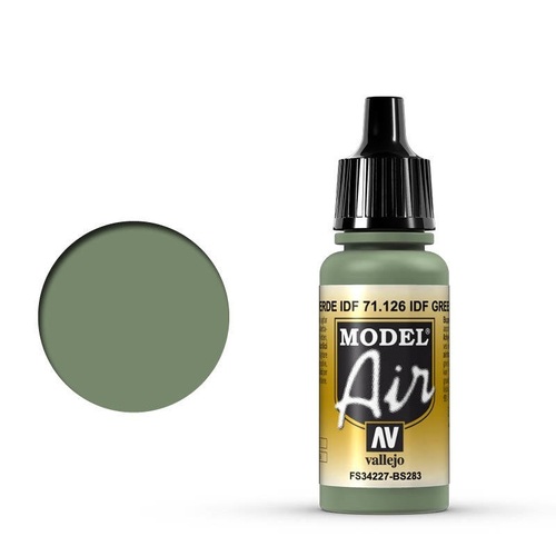 Vallejo Model Air IDF Green 17 ml Acrylic Airbrush Paint [71126] (6 PCS)
