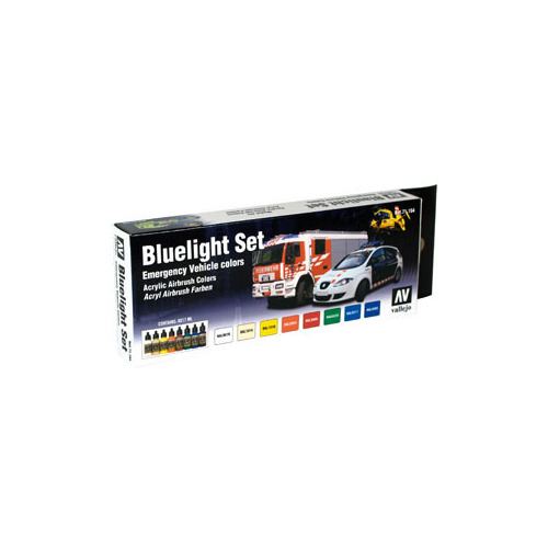 Vallejo 71154 Model Air Blaulicht Set Colour Acrylic Airbrush Paint Set
