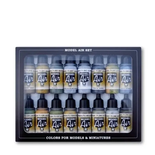 Vallejo Model Air USAAF Aircraft 16 Colour Acrylic Airbrush Paint Set
