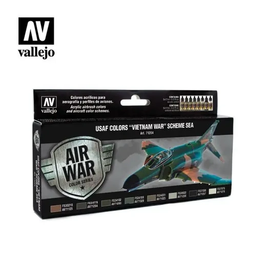 Vallejo Model Air USAF Colours "Vietnam War" Scheme SEA 8 Colour Acrylic Airbrush Paint Set
