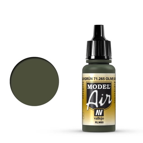 Vallejo Model Air Olive Green RLM80 17 ml Acrylic Airbrush Paint [71265] (6 PCS)