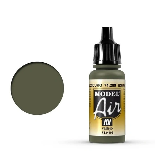 Vallejo Model Air US Dark Green 17 ml Acrylic Airbrush Paint