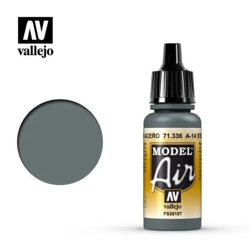 Vallejo Model Air A-14 Steel Grey 17ml Acrylic Airbrush Paint