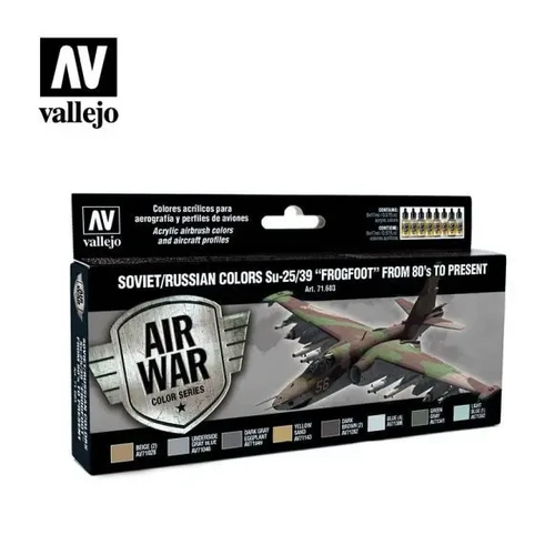 Vallejo Model Air Soviet / Russian Su-25/39 "Frogfoot" 80's to present Acrylic Paint Set