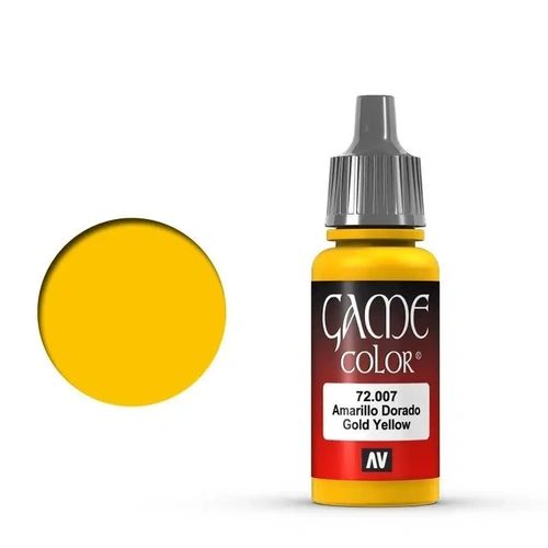 Vallejo Game Colour Gold Yellow 18ml Acrylic Paint - New Formulation