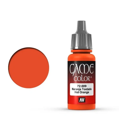 Vallejo Game Colour Hot Orange 18ml Acrylic Paint - New Formulation