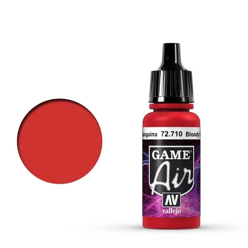 Vallejo Game Air Bloody Red 17 ml Acrylic Airbrush Paint [72710] (6 PCS)