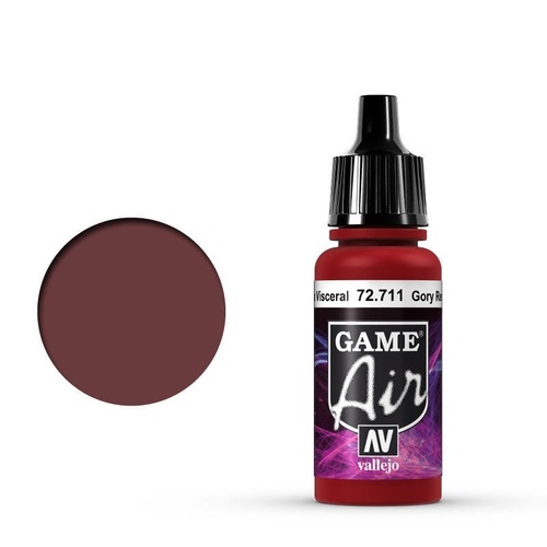 Vallejo Game Air Gory Red 17 ml Acrylic Airbrush Paint [72711] (6 PCS)