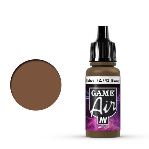 Vallejo Game Air Beasty Brown 17 ml Acrylic Airbrush Paint [72743] (6 PCS)