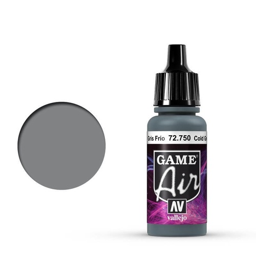 Vallejo Game Air Cold Grey 17 ml Acrylic Airbrush Paint [72750] (6 PCS)