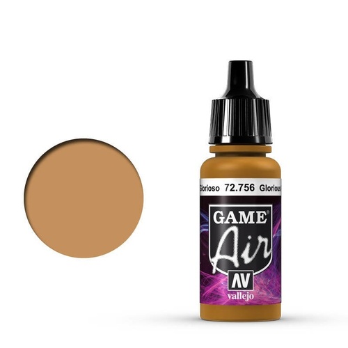 Vallejo Game Air Glorious Gold 17 ml Acrylic Airbrush Paint [72756] (6 PCS)