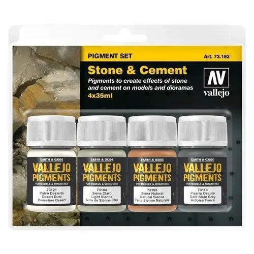 Vallejo 73192 Pigments Set Stone & Cement 4 x 35ml
