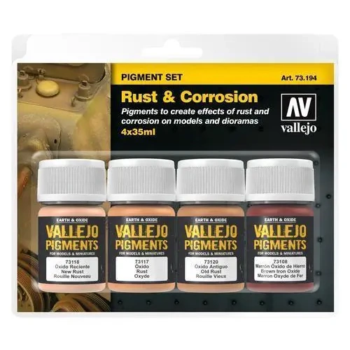 Vallejo 73194 Pigments Set Rust & Corrosion 4 x 35ml