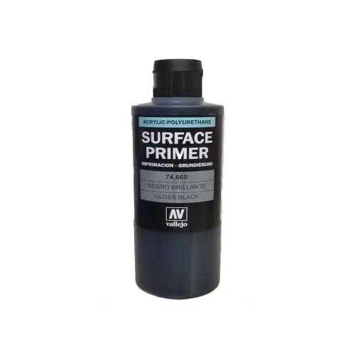 Vallejo 74660 Auxiliary Primer Gloss Black Primer 200ml