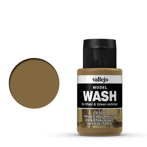 Vallejo 76520 Model Wash Dark Khaki Green 35 ml Acrylic Paint