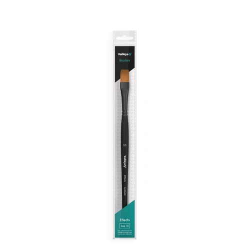 Vallejo Hobby Brushes: Effects Flat Rectangular Synthetic Brush No. 10