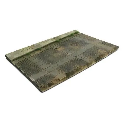 Vallejo Scenics 31x21 Cobblestone street with a drain Diorama Base