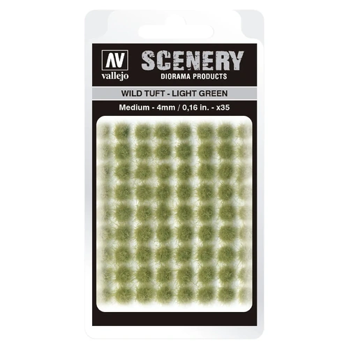 Vallejo SC407 4mm Wild Tuft - Light Green Diorama Accessory