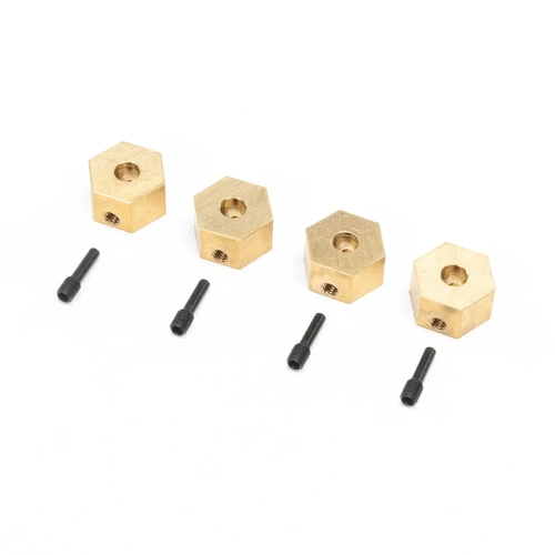 Axial Brass 7gm Hex Hubs, 4pcs, Capra UTB18 AXI312005
