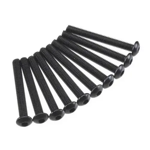 Axial Hex Socket Button Head Screw, M3x25mm, Black, 10 Pieces, AXA120