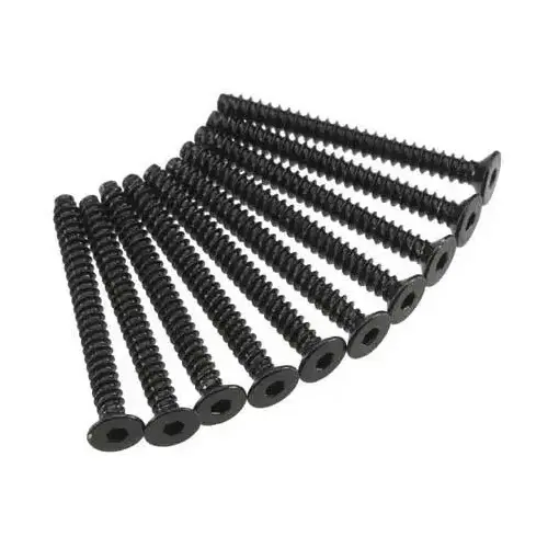 Axial Hex Socket Tap Flat Head Screw M3x30mm Black (10), AXA471