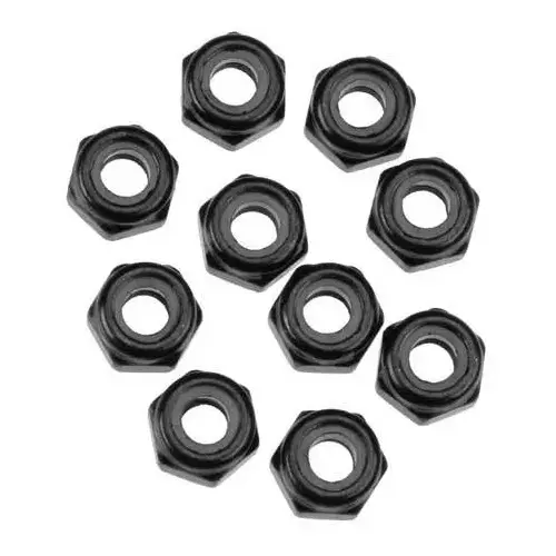 Axial Nylon Locking Hex Nut, M3, Black, 10 Pieces, AXA1053