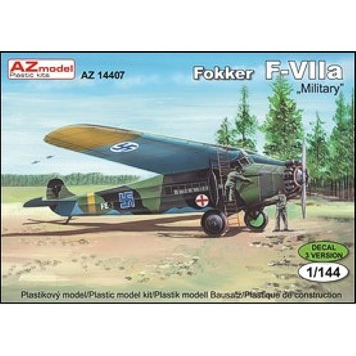 AZ Models AZ14407 1/144 Fokker F-VIIa Military Plastic Model Kit