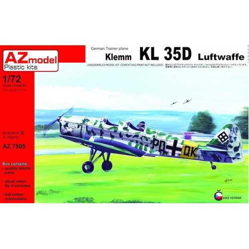 AZ Models AZ7505 1/72 Klemm Kl 35D Luftwaffe  Plastic Model Kit