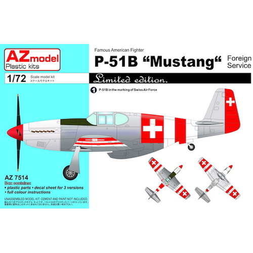 AZ Models AZ7514 1/72 P-51B Mustang Foreign Plastic Model Kit