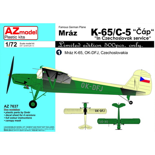 AZ Models AZ7637 1/72 K-65/C-5 CapIn Czechoslovak service Plastic Model Kit