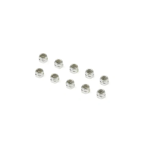 <B072501> M2.5 NYLON NUT (Silver/10pcs)