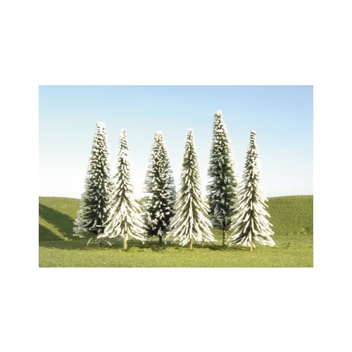 Bachmann 4 6 Pine Trees W/Snow (24) Bulk