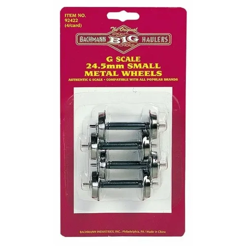 Bachmann Trk 24.5Mm Sml Mtl Wheel Set (4) *