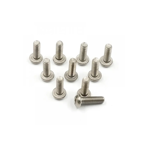 Yeah Racing Titanium 3x10mm Fine Thread Button Head Screws 10Pcs