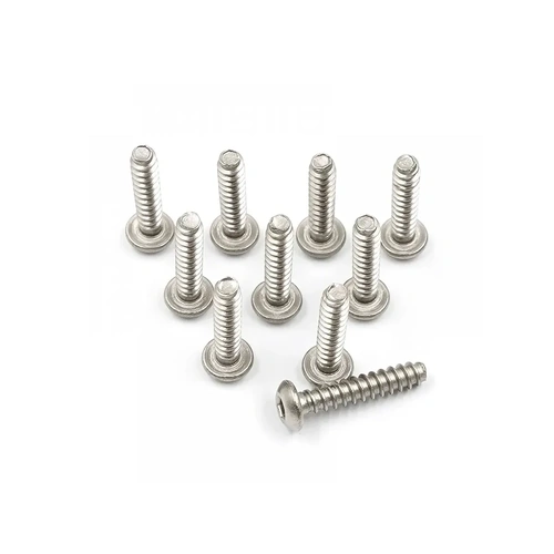 Yeah Racing Titanium 3x15mm Coarse Thread Button Head Screws 10Pcs