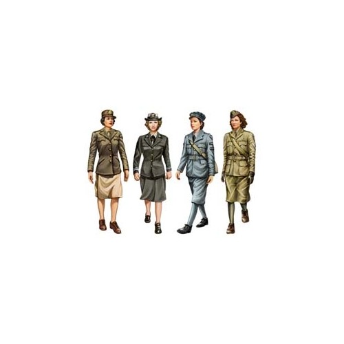 Bronco CB35037 1/35 W.W.II Allied Female Soldier Set (4 figures) Plastic Model Kit