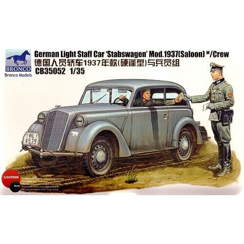 Bronco CB35052 1/35 German ‘Stabswagen’ Mod.1937 (Saloon) w/crew (2 figures) Plastic Model Kit