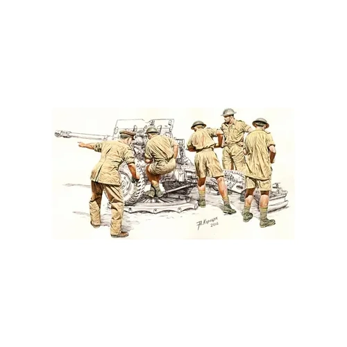 Bronco CB35135 1/35 Pheasant' 17/25 pdr Anti-tank Gun Crew Set(Tunisia, Sicily & Italy) Plastic Kit