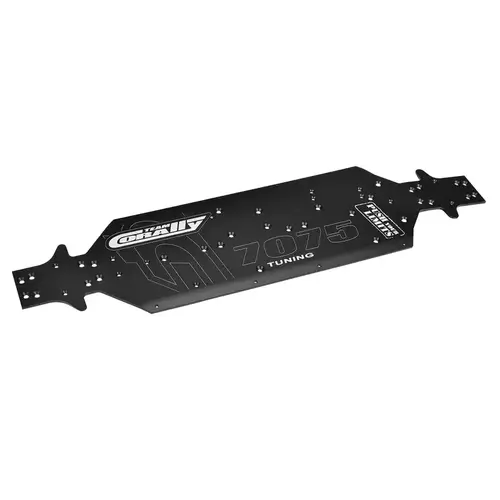 Team Corally - Chassis - Asuga XLR - Swiss Made 7075 T6 - 3mm - Hard Anodised - Black - Made In Italy C-00180-1124