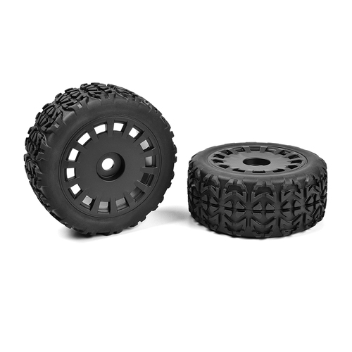 Team Corally - Off-Road 1/8 Truggy Tires - Tracer - Glued on Black Rims - 1 pair C-00180-613