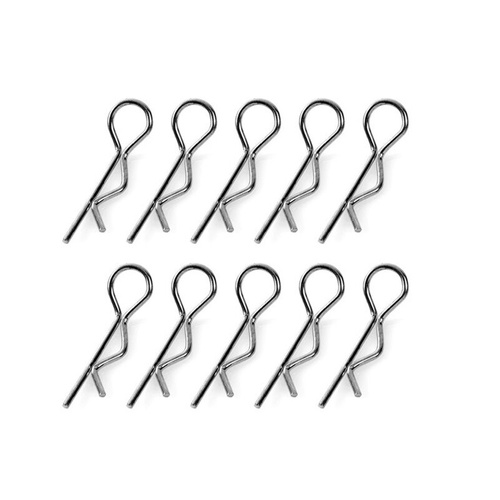 Team Corally - Body Clips - 45¡ Bent - Large - Black - 10 pcs