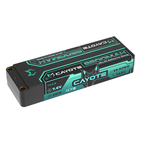 CAYOTE Racing Lipo Battery 145C 9200mAh 7.6V 69.92Wh - CA-922S145