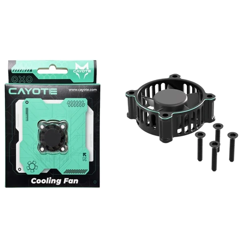 CAYOTE Crest 8/8 Evo Aluminum 30x30x10mm Cooling Fan w/Micro Plug (Aurora Green) - CA-CYEAF0802